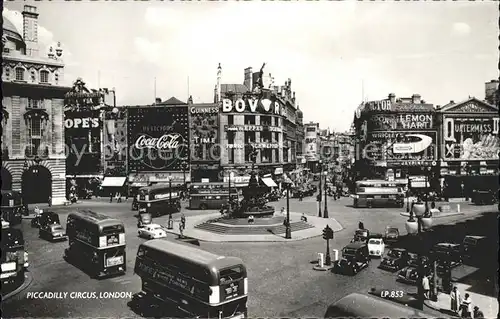 Autobus Omnibus Piccadilly Circus London / Autos /