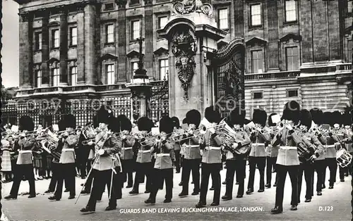 Leibgarde Wache Guards Band Buckingham Palace London Trompete Posaune Kat. Polizei