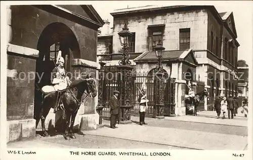 Leibgarde Wache Horse Guards Whitehall London  Kat. Polizei