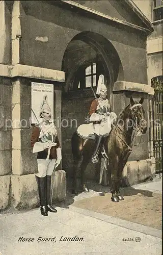 Leibgarde Wache Horse Guard Whitehall London  Kat. Polizei