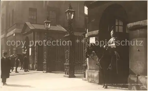 Leibgarde Wache Horse Guards Whitehall London Kat. Polizei