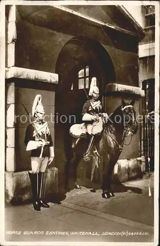 Leibgarde Wache Horse Guards Sentries Whitehall London  Kat. Polizei