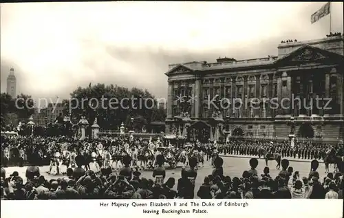 Leibgarde Wache Queen Elizabeth II. Duke of Edinburgh Buckingham Palace  Kat. Polizei