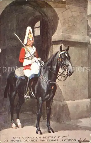 Leibgarde Wache Life Guard Sentry Duty Horse Guards Whitehall London Kat. Polizei
