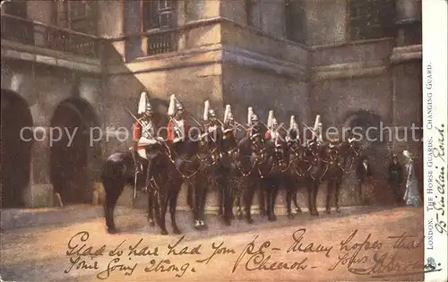 Leibgarde Wache Horse Guards Changing Guard London Verlag Tucks Oilette Kat. Polizei