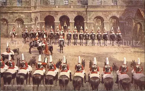 Leibgarde Wache Horse Guards Changing Guard Kat. Polizei