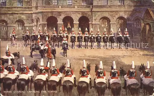 Leibgarde Wache Horse Guards Changing the Guard  Kat. Polizei