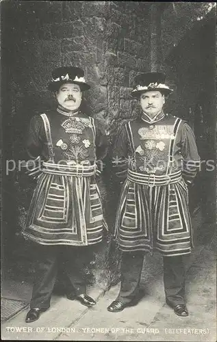 Leibgarde Wache Yeomen of the Guard  Beefeaters Tower of London  Kat. Polizei