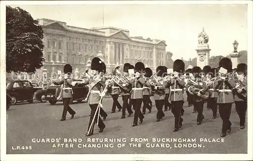 Leibgarde Wache Guards Band Buckingham Palace London  Kat. Polizei