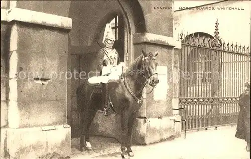 Leibgarde Wache Horse Guards Whitehall London Kat. Polizei