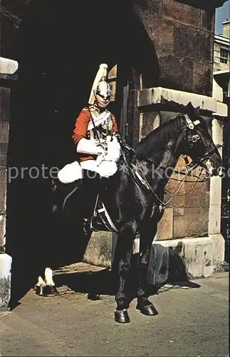 Leibgarde Wache Mounted Sentry Horse Guards Parade London Kat. Polizei