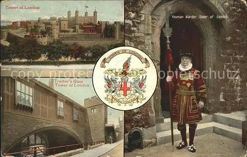 Leibgarde Wache Yeoman Warder Tower of London Traitor s Gate  Kat. Polizei