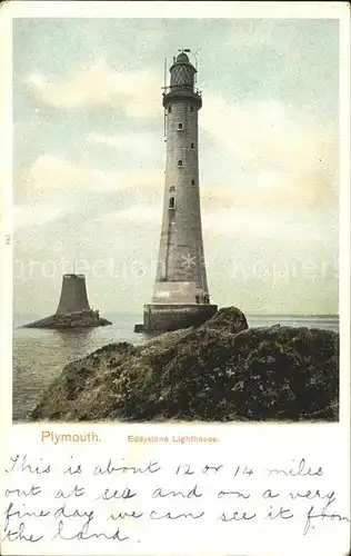 Leuchtturm Lighthouse Plymouth Eddystone Lighthouse Kat. Gebaeude