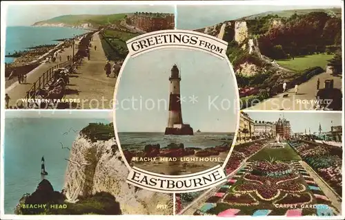 Leuchtturm Lighthouse Eastbourne Beachy Head Holywell Carpet Gardens Kat. Gebaeude