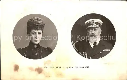 Adel England King Edward VII. Queen Alexandra of Denmark Kat. Koenigshaeuser