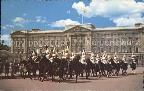 Leibgarde Wache Mounted Guards Buckingham Palace London Kat. Polizei