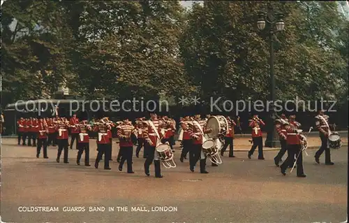 Leibgarde Wache Coldstream Guards Band The Mall London Trommler  Kat. Polizei