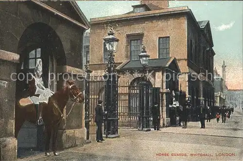 Leibgarde Wache Horse Guards Whitehall London Kat. Polizei