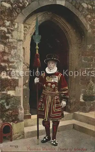 Leibgarde Wache Yeoman Warder Tower of London Kat. Polizei