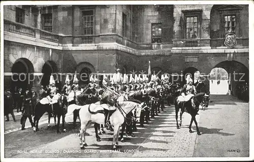 Leibgarde Wache Royal Horse Guards Changing Guard Whitehall London Kat. Polizei