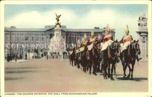 Leibgarde Wache Royal Horse Guards Buckingham Palace London Kat. Polizei