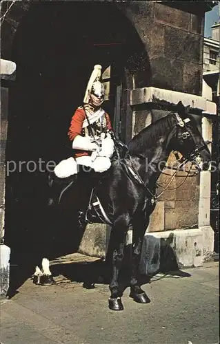 Leibgarde Wache Mounted Sentry Horse Guards Parade London  Kat. Polizei