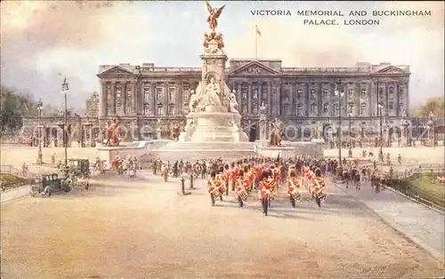 Leibgarde Wache Guards Band Victoria Memorial Buckingham Palace London Kat. Polizei