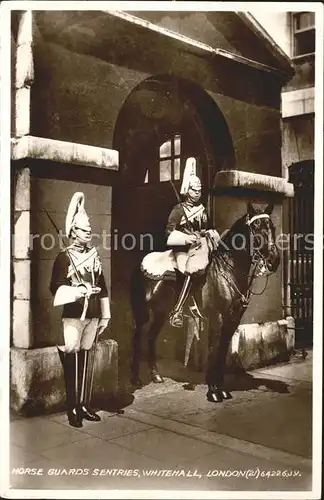 Leibgarde Wache Horse Guards Sentries Whitehall London Kat. Polizei