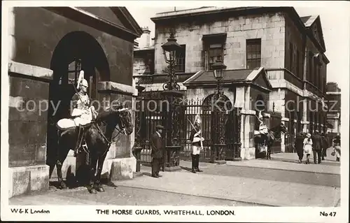 Leibgarde Wache Horse Guards Whitehall London Kat. Polizei