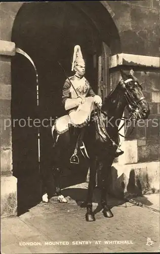 Leibgarde Wache Mounted Sentry Whitehall London  Kat. Polizei