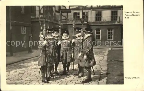 Leibgarde Wache Yeomen Warders Tower of London  Kat. Polizei