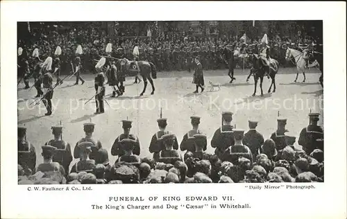 Tod Funeral King Edward VII. King s Charger and Dog Caeser  Kat. Tod