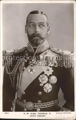 Adel England King George V. Orden Kat. Koenigshaeuser