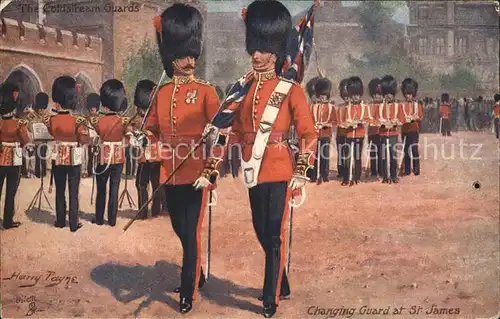 Leibgarde Wache Changing Guard St. James Harry Payne Verlag Tucks Nr. 9993 Kat. Polizei