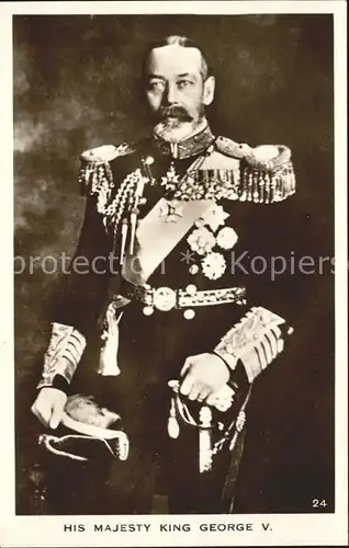 Adel England Majesty King George V. Orden  Kat. Koenigshaeuser