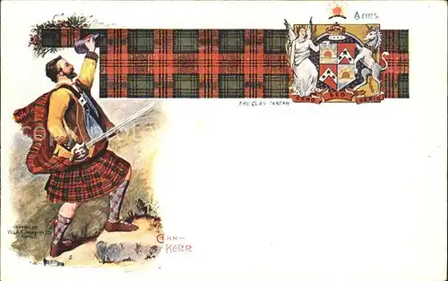 Schottland Clan Kerr Schottenrock Kilt Wappen  Kat. Regionales