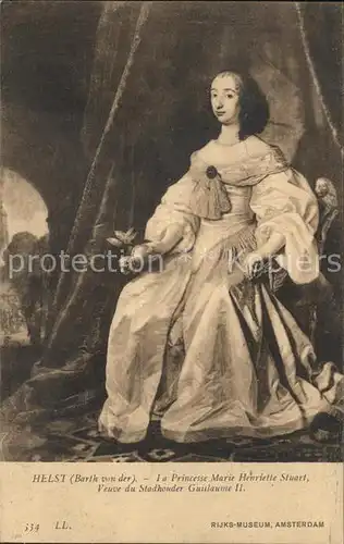 Kuenstlerkarte Barth van der Helst Princesse Marie Henriette Stuart  Kat. Kuenstlerkarte