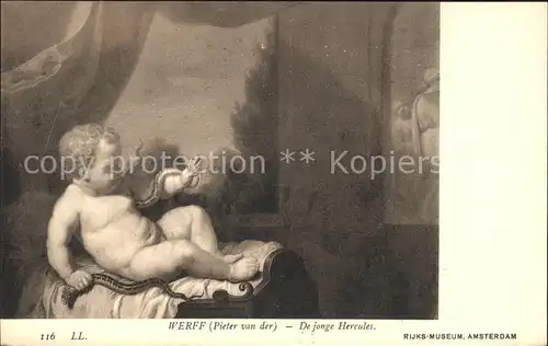 Kuenstlerkarte Pieter van der Werff De jonge Hercules Nr. 116 Kat. Kuenstlerkarte