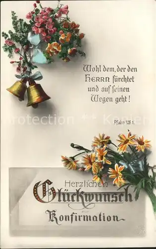 Konfirmation Glocken Blumen  Kat. Feiern und Feste