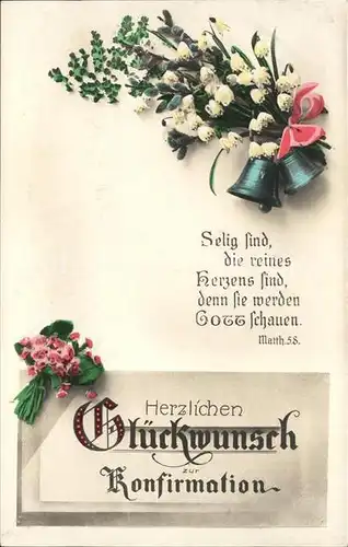 Konfirmation Glocken Blumen Weidenkaetzchen  Kat. Feiern und Feste