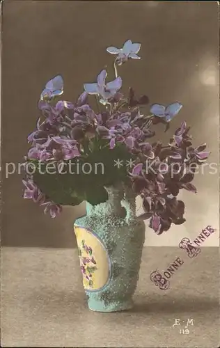 Blumen Veilchen Vase Neujahr  Kat. Pflanzen