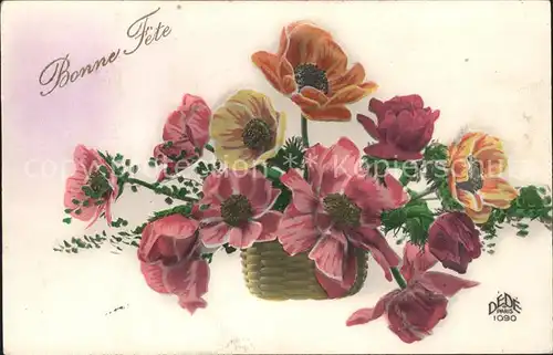 Blumen Anemonen Verlag DEDE Paris Nr. 1090 Kat. Pflanzen