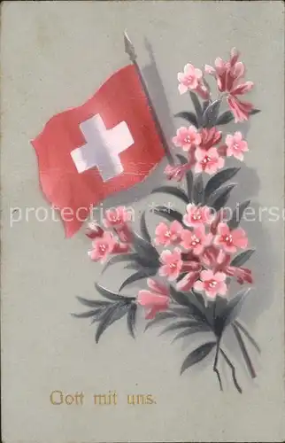 Fahnen Schweit Blumen  Kat. Heraldik