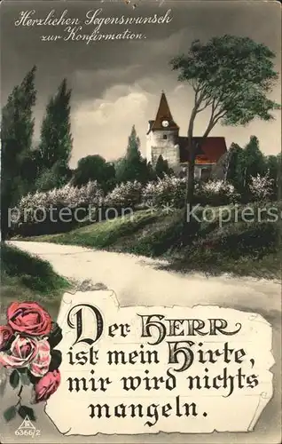 Verlag PH Nr. 6366 2 Konfirmation Rosen Kirche Kat. Verlage
