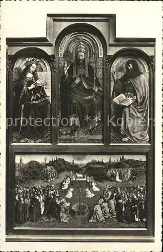 Religion Van Eyck Adoration de l agneau mystique Vierge St. Jean  Kat. Religion
