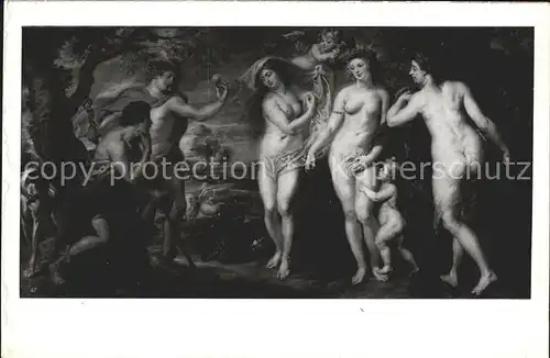 Erotik Kuenstlerkarte Rubens Juicio de Paris Museo Nacional del Prado Kat. Schoene Kuenste