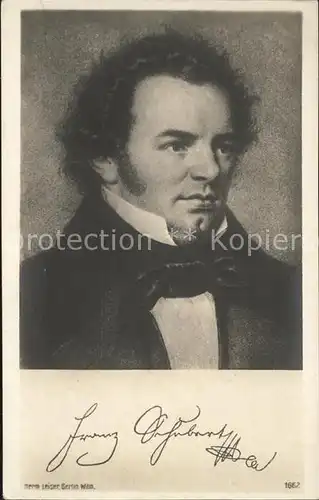 Schubert Franz Unterschrift  Kat. Persoenlichkeiten