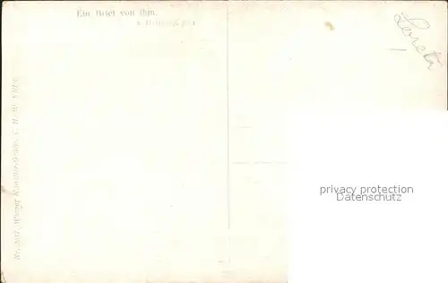Kuenstlerkarte A. Hartmann Ein Brief von ihm Nr. 2617 Wiener Kuenstler Gruesse  Kat. Kuenstlerkarte