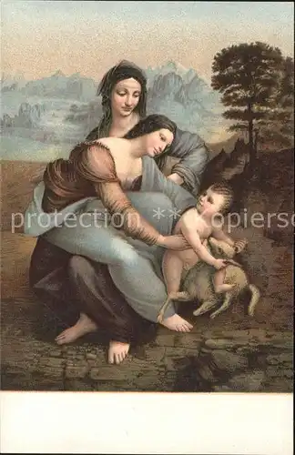 Leonardo Da Vinci La Vierge Enfant Jesus Ste. Anne  Kat. Persoenlichkeiten