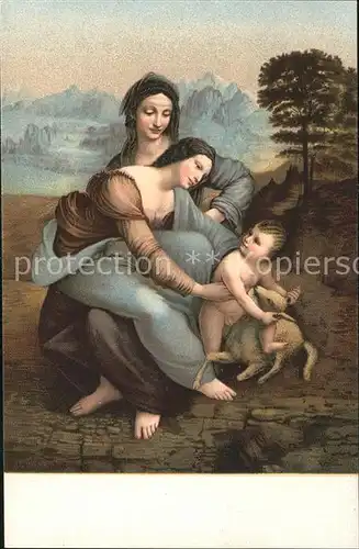 Leonardo Da Vinci La Vierge l enfant Jesus et Ste. Anne Kat. Persoenlichkeiten